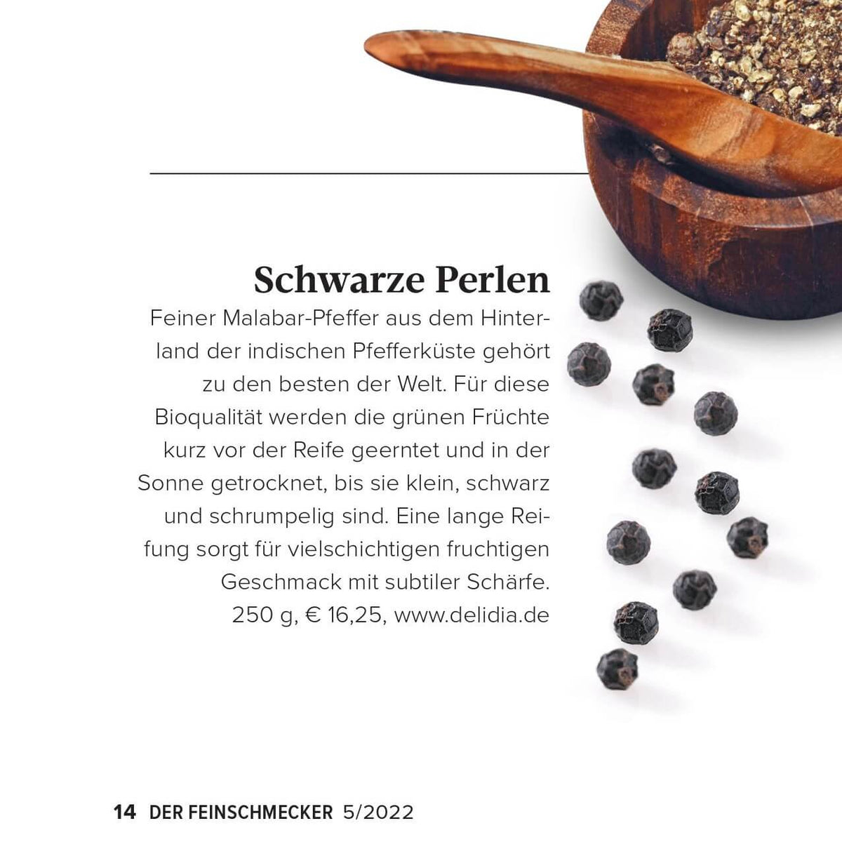 schwarzer Pfeffer Feinschmecker Delidia