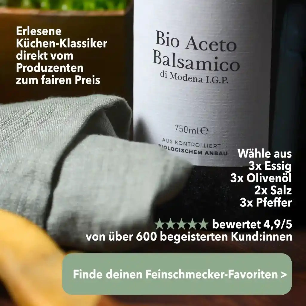 Delidia Balsamico vor Salatschüssel